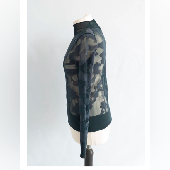 COS Abstract Art Detail Sheer Roll-neck Jumper - Picture 5 of 8